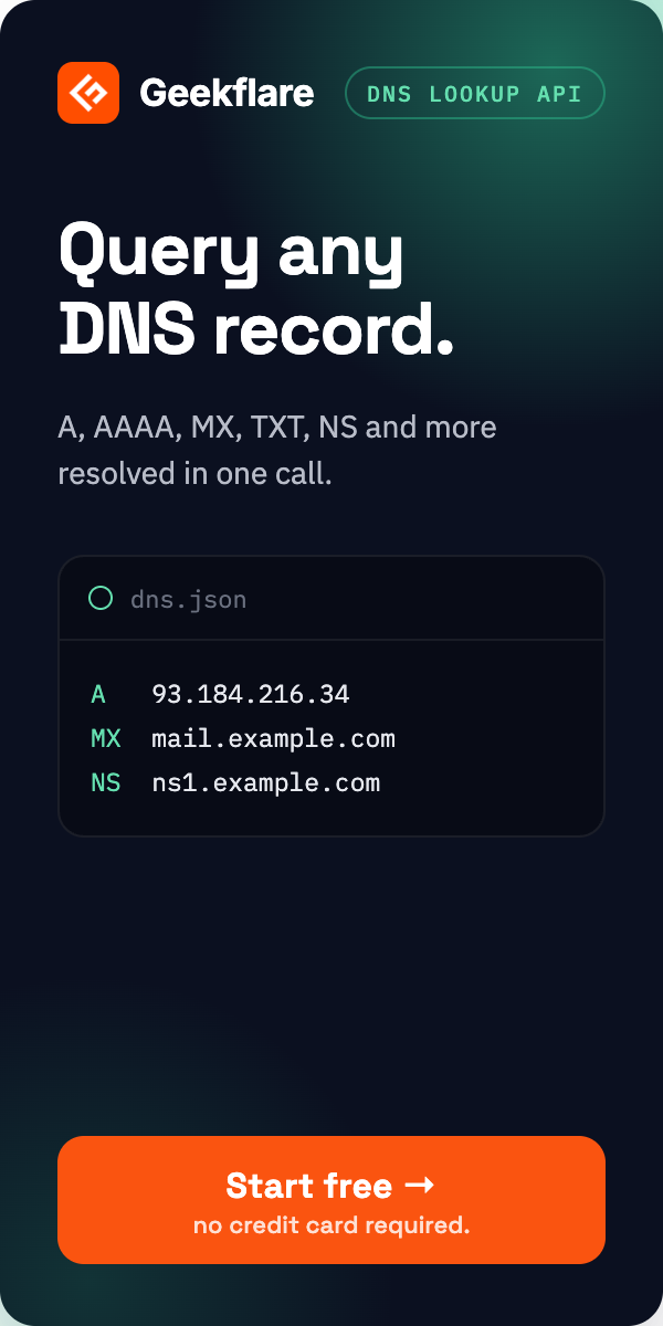 DNS Lookup API